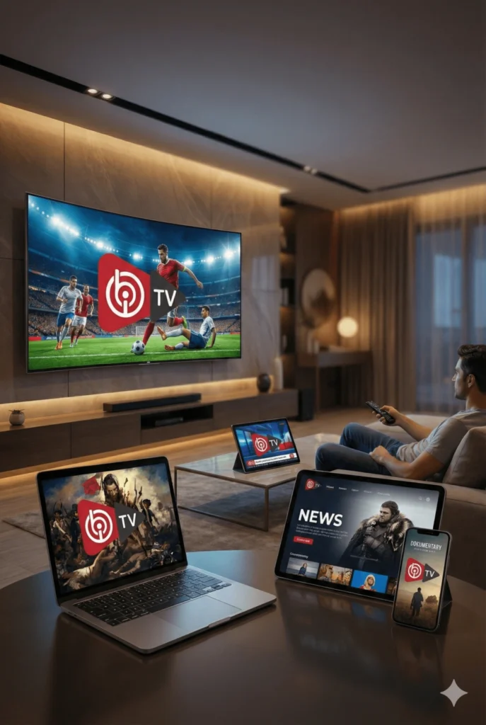 IBO Player Pro op tv, tablet, laptop en smartphone