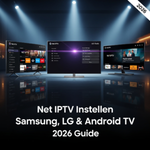 Net IPTV Instellen Samsung, LG & Android TV 2026 Guide