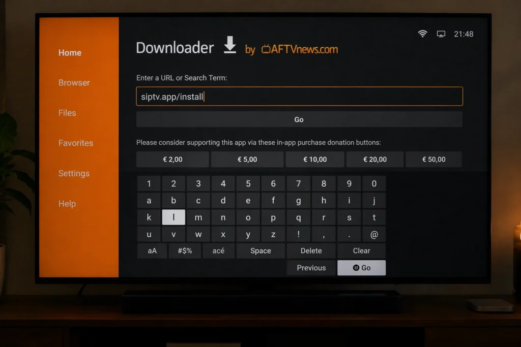 Smart IPTV installeren op Firestick via Downloader app