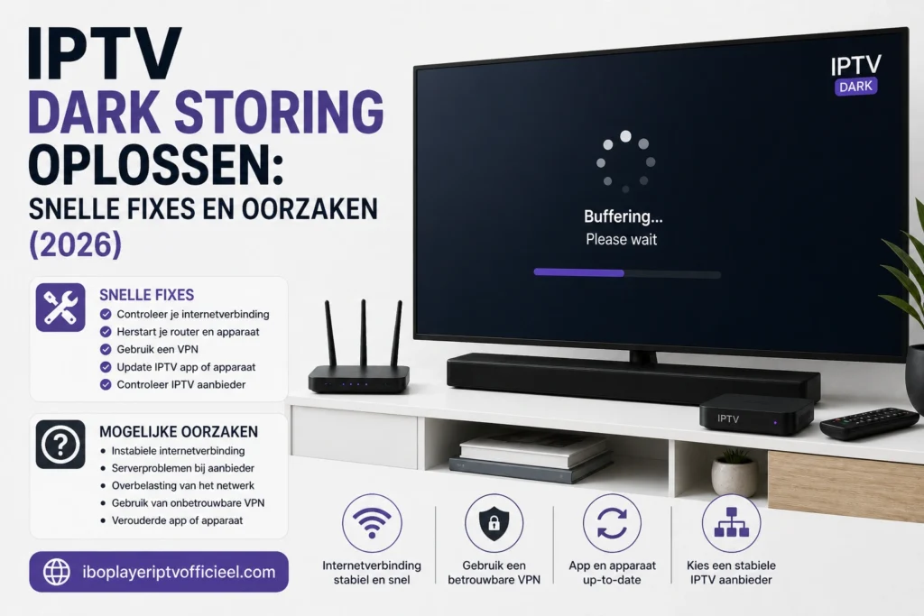 IPTV Dark storing oplossen: snelle fixes en oorzaken (2026)