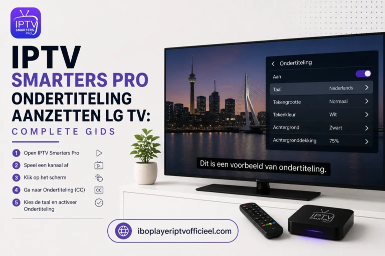 IPTV Smarters Pro ondertiteling aanzetten LG TV